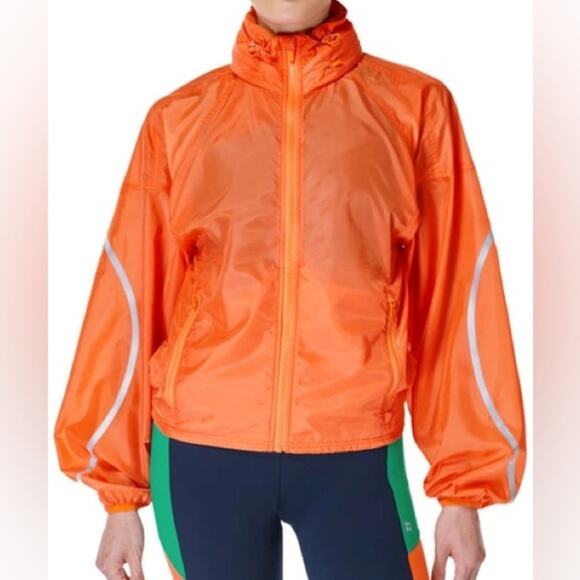 Sweaty Betty Pack Away Zip Up Jacket in Orange Size 6 - Picture 11 of 11